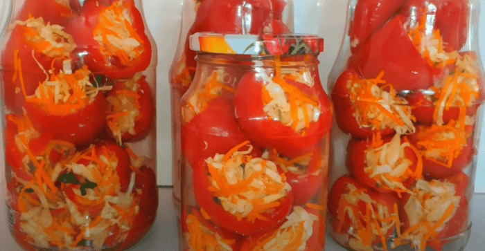 Рецепт смачного фаршированого перцю капустою, морквою і зеленню